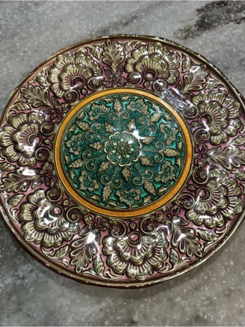 Turkish Topkapi Glass Hand Painted
8.5" Plate